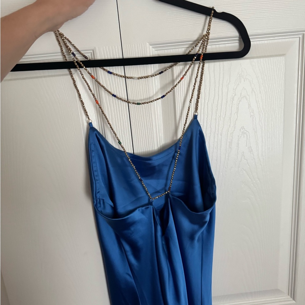 House of Harlow 1960 Satin Blue Dress - Picture 11 of 14
